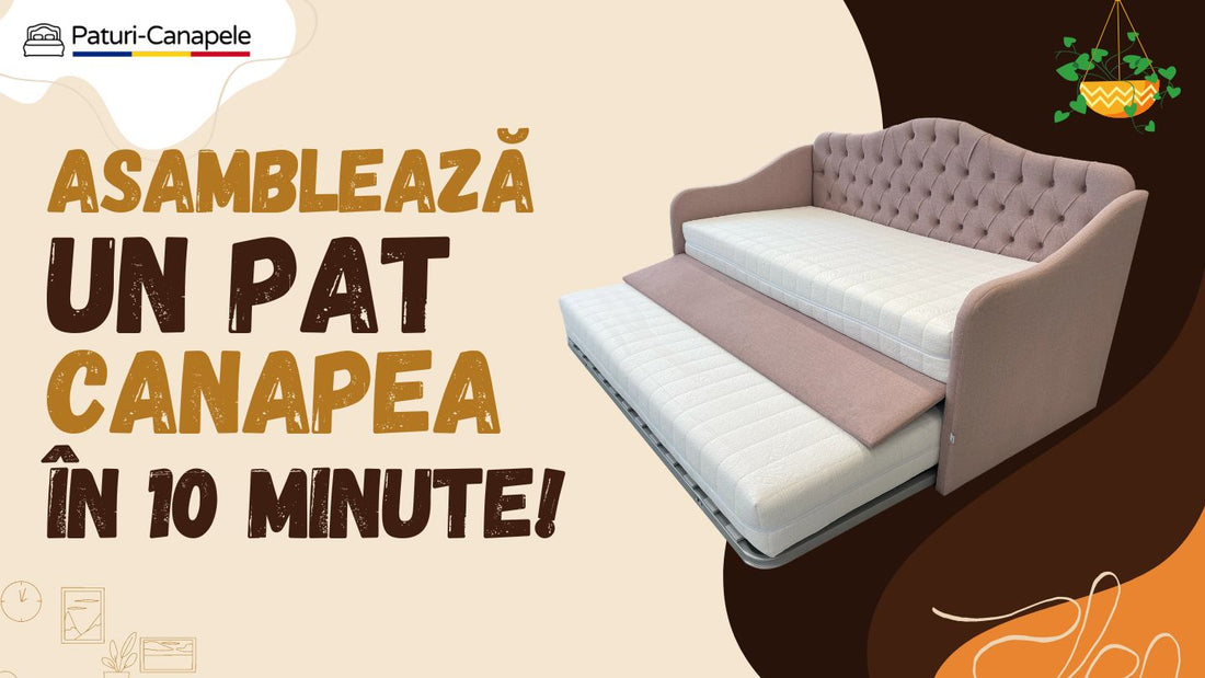 Cum să montezi un Pat tip Canapea cu doua somiere